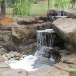 East Tennessee Stone Hardscaping Poolside Fountain