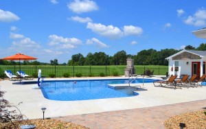 Johnson City Liner Pool Inground With Cabana